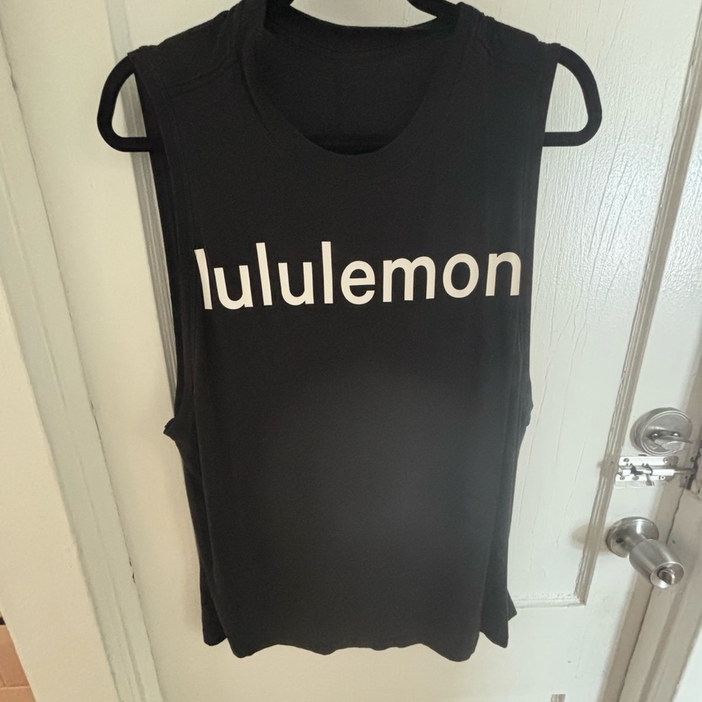 lululemon ALL YOURS Black Logo Muscle Tee - Women's Sleeveless Workout Tank